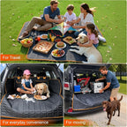 SUV Cargo Liner for Dogs, Waterproof Pet Cargo Cover with Bumper Flap Protector, Scrachproof Non-Slip Dog Seat Mat for SUVs, Large Size Cargo Liner Universal Fit (Orange)