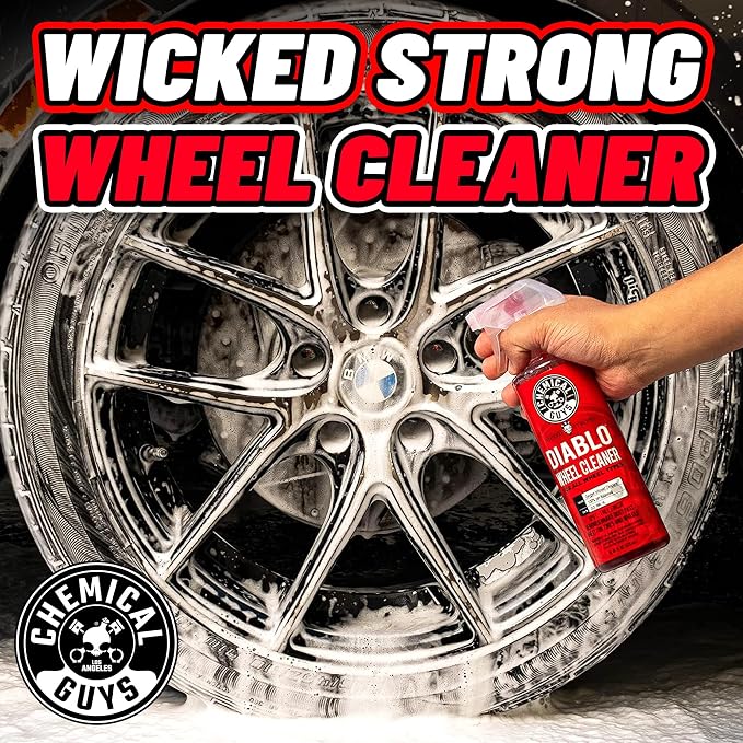 Diablo Wheel Cleaner Spray - 2 Pack 16 oz Bottles, Safe on All Wheel & Rim Finishes, Sprayable Formula Removes Brake Dust, Dirt & Grime, Car Care for Trucks, SUVs, Motorcycles & RVs