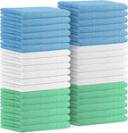 Microfiber Cleaning Cloths (Value Pack of 36) - Size 16 x 16 Inches, Highly Absorbent Cleaning Rags, Lint Free, Reusable and Washable, Microfiber Towels for Cars