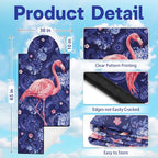 2 Pack Car Seat Towel Covers, Sweat-Proof Microfiber Seat Protectors for Gym, Running, Beach & Workout, Breathable Quick-Dry, Machine Washable, Pink Flamingo Print, Universal Fit