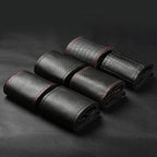 Universal Auto Steering Wheel Cover with Top Genuine Leather and Anti-Slip Design, Soft Padding, Heavy Duty