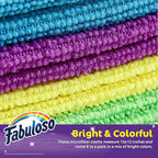 Microfiber Cleaning Cloths for Home & Car, Lint-Free Scratch-Free Rags for Glass, Kitchen & Wood, Reusable Machine Washable, Absorbent for Dusting & Wiping, Rainbow, 13 x 13 in, 8 Count