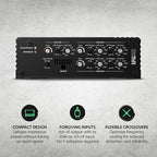 EPICSIX 6-Channel 1200W RMS Digital Class D Full-Range Car Audio Amplifier, Compact High-Power, High/Low Pass Crossover, RCA Line Level Inputs for Aftermarket Radios, Smart Protection