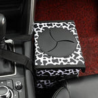 AOKJOY Car garbage can with lid Leak Proof Vehicle Trash Can 3 Storage Pockets Hanging Waterproof car trash bag for suv cow