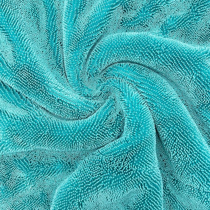 Microfiber Drying Towels (2-Pack) – 1400 GSM Twisted Loop, 16"×24" – Ultra Absorbent, Streak-Free, Scratch-Free Car Drying Towels for Detailing