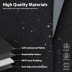 Waterproof High Back Car Seat Covers Front Seats with Armrest Gray | Neoprene Bucket Seat Cover, Airbag and Armrest Compatible, Built-In Seatbelt Universal Fit for Cars,Truck, Van, SUV