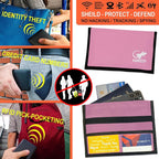 Faraday Shielding Pouch for Phones, Key Fobs & RFID Cards – Privacy Storage Sleeve for Travel, Home & Everyday Device Organization - LIGHT PINK