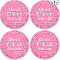 2PCS Bling Crystal Rhinestone Cup Holder Coaster – 2.75 Inch Anti-Slip Auto Insert Cup Coaster – Sparkling Interior Decor Accessories for Cars & Vehicles (Pink & White)