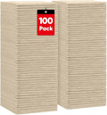 Microfiber Cleaning Cloths Brown, 100 Pack Microfiber Towels for Cars, Lint Free & Scratch-Free Bulk Cleaning Rags for House, Kitchen, Car and Shop, Absorbent Cleaning Towels 11.5 x 11.5 inch