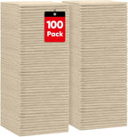 Microfiber Cleaning Cloths Brown, 100 Pack Microfiber Towels for Cars, Lint Free & Scratch-Free Bulk Cleaning Rags for House, Kitchen, Car and Shop, Absorbent Cleaning Towels 11.5 x 11.5 inch