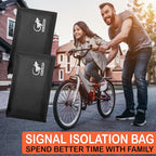 RFID Faraday Bag - GPS, RFID, and EMP Signal Blocker | Nylon Shielding Pouch for Cell Phone Privacy, Car Key FOB Protection, and Electronic Device Security (BLACK - NYLON)