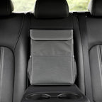 AOKJOY Car Garbage can with lid Leak Proof Vehicle Trash Can 3 Storage Pockets Hanging Waterproof car Trash Bag for SUV Grey
