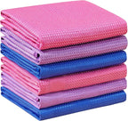 Microfiber Waffle Weave Cleaning Cloth,Highly Absorbent Kitchen Towels,Quick Drying Lint Free Dish Towels for Kitchen,6 Pack, Mixed Color, 15.7×15.7inch