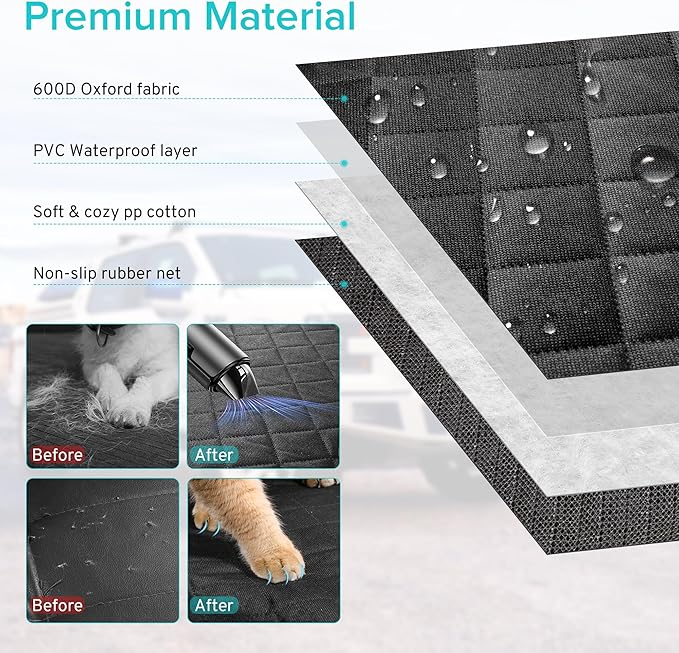 Dog Car Seat Cover Compatible with Subaru Crosstrek Outback Forester Back Seat Accessories, Waterproof Pet Bench Backseat Covers with Non-Slip Backing 2000-2025 2026