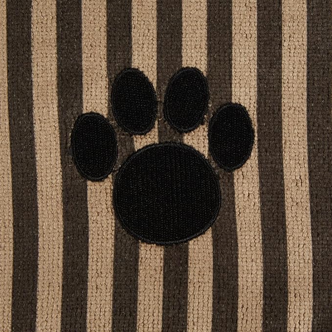 Pet Grooming Towel Collection Absorbent Microfiber X-Large, 41x23.5", Striped Brown