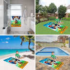 Super Mario Official Nintendo Kids Super Soft Cotton Bath/Pool/Beach Towel,58 in x 28 in,(Pack of 2)