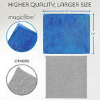 Microfiber Cleaning Cloth - Higher Quality, Larger Size - Micro Fiber Cloth for Cleaning Rags, Dust Cloths, Kitchen Dish Towels (12 Pack, 13”x11”)