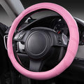 Line Rider Microfiber Leather Sporty 14.5-15 inch Car Steering Wheel Cover Universal Fits for 95% Cars Sedans SUV Trucks, Anti-Slip Safety Comfortable Design (Pure Pink)
