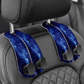 Purse Holder for Car, 2 Pack Heavy Duty Purse Hanger for Car, PU Leather Car Seat Hooks for Purses and Bags, Cute Starry Sky Headrest Organizer for Handbags & Backpacks