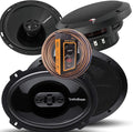 Pair of Punch P1694 6" X 9" 300W 4-Way + P1650 6.5" 220W 2-Way Full Range Coaxial Speakers - 4 Speakers + Gravity Magnet Phone Holder