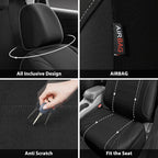 Neoprene EVA Waterproof car seat Covers Front Seats Only, Universal fit for SUV Vehicles Automotive with 5mm Composite EVA Inside,Airbag Compatible (Two Seats, Black and Black)
