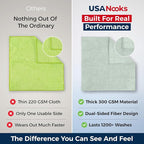 Microfiber Cleaning Cloth - Sea Green - 24Pcs (12.5x12.5 inch) High Performance - 1200 Washes, Ultra Absorbent Car Towel Traps Grime & Liquid for Streak-Free Mirror Shine - car Washing Cloth