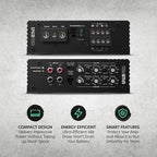 EPICBIGFOUR 4-Channel Amplifier Car Audio 1400W RMS, Compact Digital Class D, Includes ACR-E Bass Knob, High/Low Pass Crossover, Line Level Inputs, Epicenter Link, Smart Auto Protection