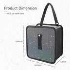 Foldable Trash Can with Rhinestone, Bling Car Bin Organizer & Decoration, Universal Garbage Can for Most Cars, SUVs, Trucks (Colorful)