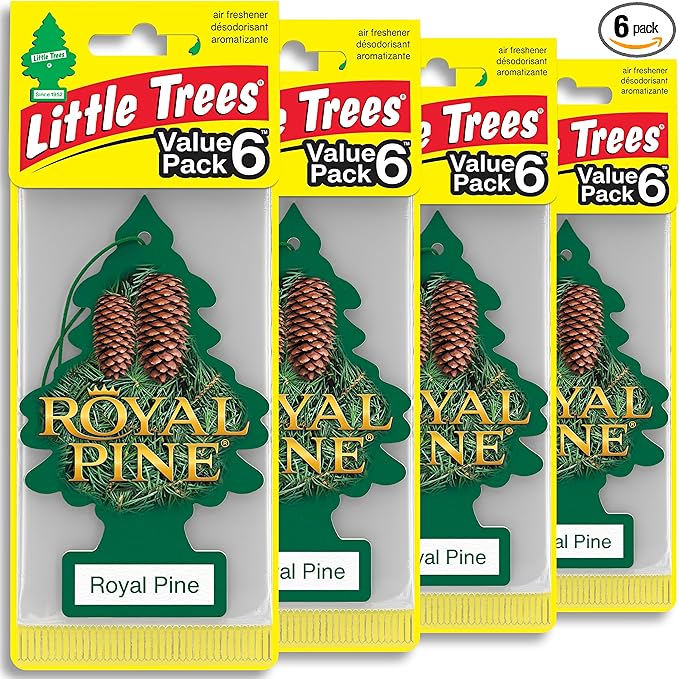 Car Air Freshener | Hanging Tree Provides Long Lasting Scent for Auto and Home | Royal Pine, 24 Air Fresheners