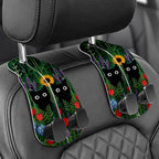Purse Holder for Car, 2 Pack Heavy Duty Purse Hanger for Car, PU Leather Car Seat Hooks for Purses and Bags, Cute Cat Headrest Organizer for Handbags & Backpacks