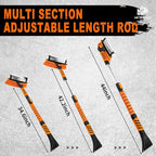 44'' Snow Brush and Ice Scrapers for Car Windshield, Extendable Snow Brush for Car with Ergonomic Foam Grip and 360° Pivoting Brush Head for Car SUV Truck