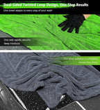 Agile Giant' Car Drying Towel, 28x36 Inch Quick Car Wash Drying Towels, 1400 GSM Super Absorbent, Double Sided Microfiber Towels for Cars Effortless & Scratch-Free Detailing, Green
