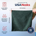 Premium 300GSM Microfiber Cleaning Cloth - 12.5"x12.5" High Performance - 1200 Washes, Ultra Absorbent Microfiber Towels for Cars Undercarriage, Rims & Engine Bay Cleaning - Microfiber Cloth
