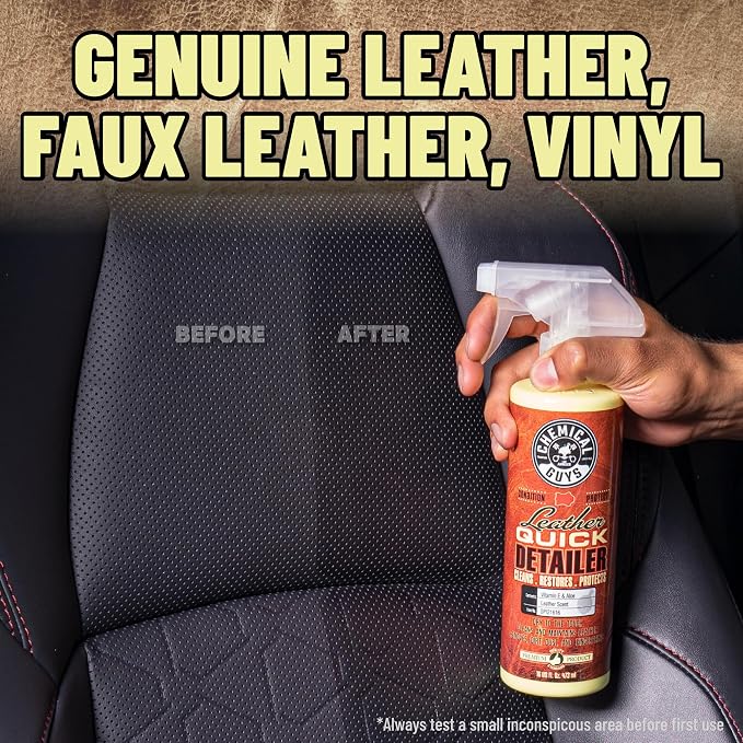 Leather Quick Detailer for Car Interiors, Furniture, Apparel, Shoes, Sneakers, Boots, and More (Works on Natural, Synthetic, Pleather, Faux Leather and More), 32 fl oz