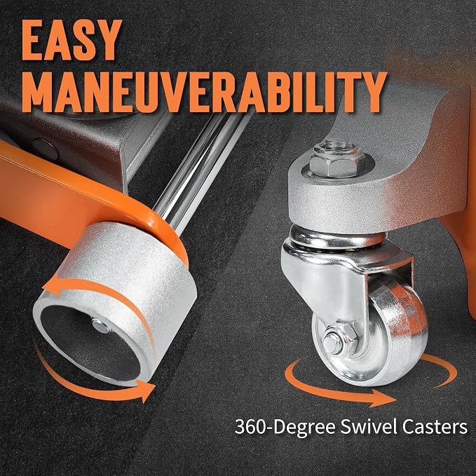 Floor Jack, 3 Ton Aluminum and Steel Low Profile Hydraulic Car Jack with Dual Pump System, Rapid Lift, Orange