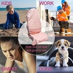 Waterproof Car Seat Cover for Front Seats, Protector for Cars SUVs Trucks, Sweat Towel Seat Covers Bucket for Gym,Workout,Beach,Hiking,Running and Swimming(Pink, 2PCS Front Seat Towel)