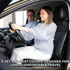 Cooling Car Seat Cover, 12V Car Seat Cooling Pad Adjustable Temperature, Breathable Sweat Protector Cooling Seat Cushion, Cooling Car Seat Covers for Summer 2-Pack Integrated Cigarette Lighter