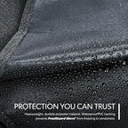 Glove | Car Windshield Cover for Ice and Snow - XL Size, Fits SUVs and Trucks - Features Elastic Loops, Security Panels + Storage Pouch - Black, Measures 68 x 41 Inches