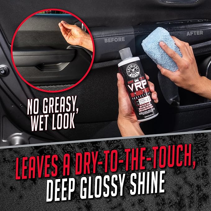 VRP Vinyl, Rubber, and Plastic Dressing - Tire Dressing, Non-Greasy, Dry-to-the-Touch Shine for Tires, Trim, and More, Safe for Cars, Trucks, SUVs, RVs & More - 16 oz