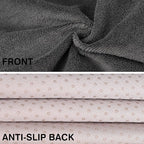 2pcs Grey Waterproof Towel Auto Car Seat Cover Protector Machine Washable - Fit Yoga Running Crossfit Athletes Beach Swimming Outdoor Sports