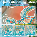 2 Pack Car Seat Towel Covers, Sweat-Proof Microfiber Seat Protectors for Gym, Running, Beach & Workout, Breathable Quick-Dry, Machine Washable, Gradient Sea Turtle Print, Universal Fit
