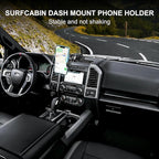 Dash Mount Phone Holder Compatible with 2015-2020 F150 2017-2022 F250 F350 Metal Cellphone Mounting Bracket Stand for Most CellPhones