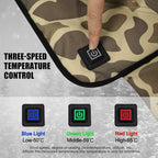 Portable Heated Seat Cushion,Heated Stadium Seats for Bleachers(Camo Green) | Waterproof Heated Seat Pad Great for Outdoor Sports,Camping,Fishing(No Power Bank)