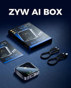 Magic AI Box Wireless CarPlay Adapter, Fast Car Video Box Plug & Play, Easy Setup, Supports Netflix/YouTube/TF Card Streaming Equalizers and More for OEM Wired CarPlay/Android Auto Cars(Charcoal Gray)