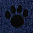Pet Grooming Towel Collection Absorbent Microfiber X-Large, 41x23.5", Embroidered Navy