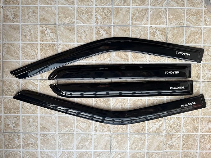 Window Visors Rain Guards Side Wind Deflectors for 2015-2025 F-150 Crew Cab, 2017-2025 F-250 F-350 F-450 Super Duty (SuperCrew/Crew) Cab, Vent Guard Shade Sun 94975 4-Pieces Set