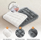 Backseat Pet Bed Mat,Dog Bed for Car,Fuzzy Dog Seat Cover for Car Back Seat, Non-Slip Travel Pet Mat, Fit for Backseat Extenders and Seat Covers(Gray)