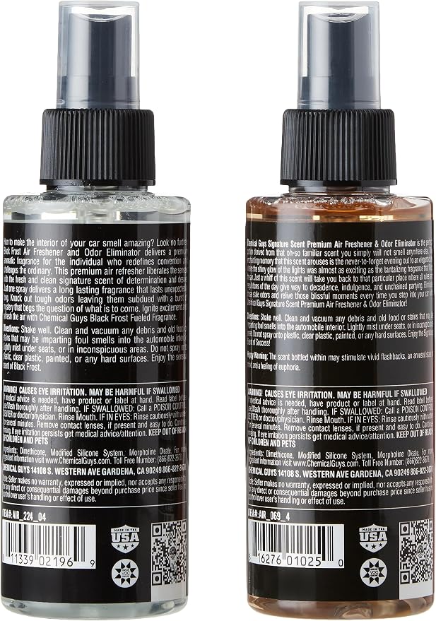 AIR_302_04 Black Frost Scent and Signature Scent Combo Pack, Great for Cars, Trucks, SUVs, RVs, Home, Office & More (2-4 fl oz Items)
