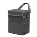 AOKJOY Car Garbage can with lid Leak Proof Vehicle Trash Can 3 Storage Pockets Hanging Waterproof car Trash Bag for SUV Grey