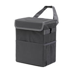 AOKJOY Car Garbage can with lid Leak Proof Vehicle Trash Can 3 Storage Pockets Hanging Waterproof car Trash Bag for SUV Grey
